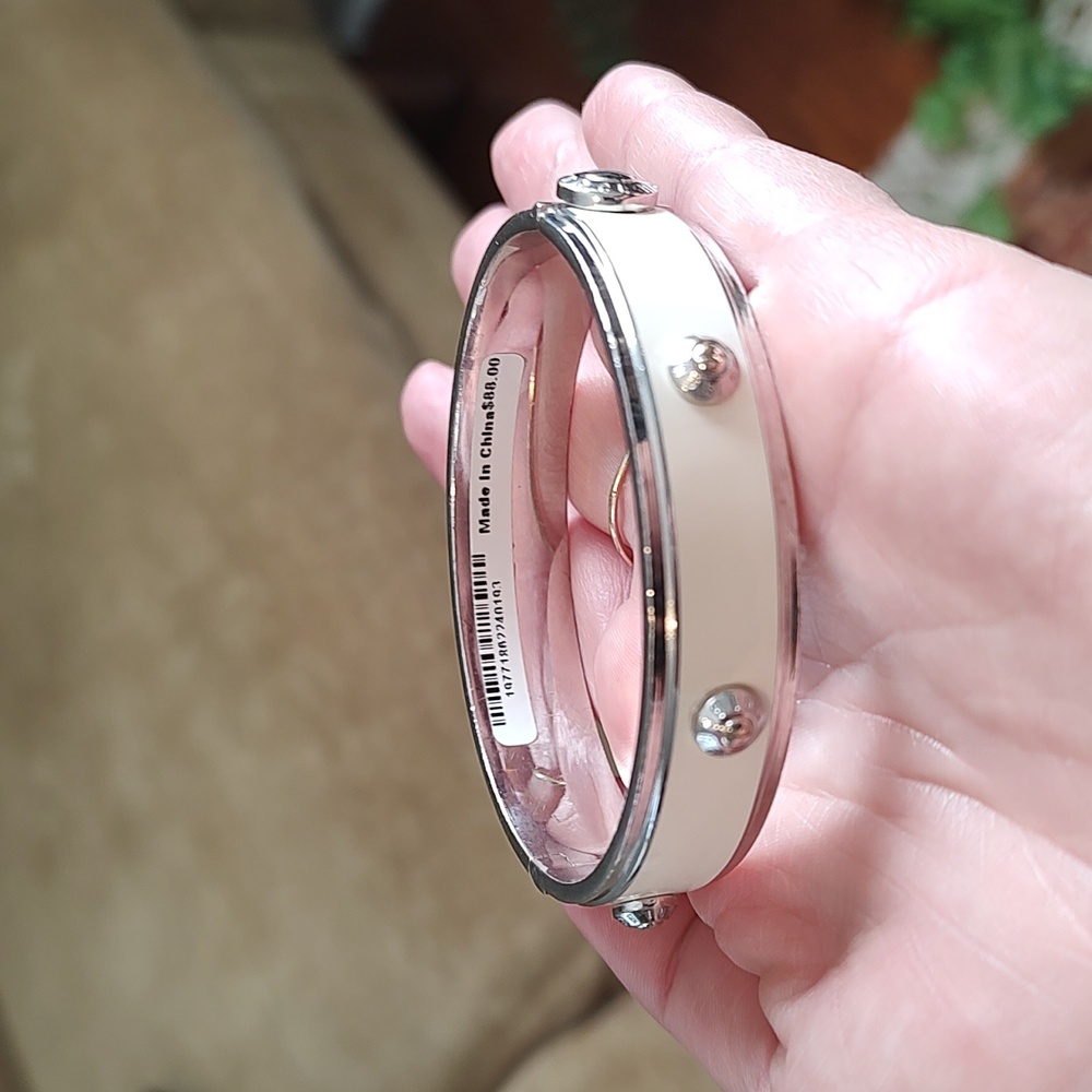 Henri Bendel Miss Bendel White Enamel Bracelet